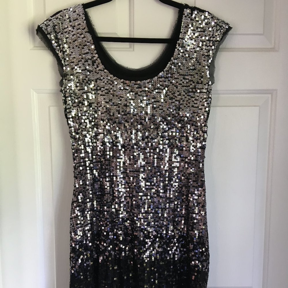 White House Black Market Sequins Ombre Dress